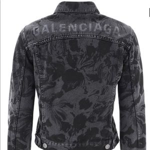 Balenciaga Stonewash Floral Jean Jacket - NWT - Size Small (38)